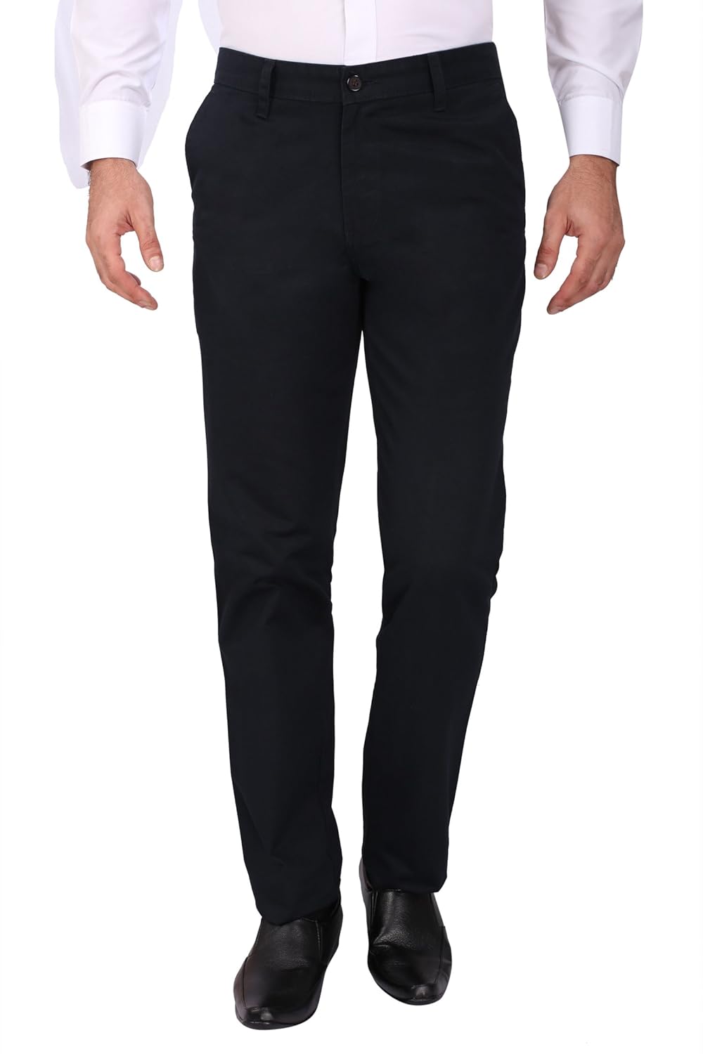 modo men's cotton flat front regular fit formal pant