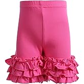 elamccor Baby Toddler Girls Ruffles Shorts Little Girls Bottoms Cotton Pants 3 Months-6T