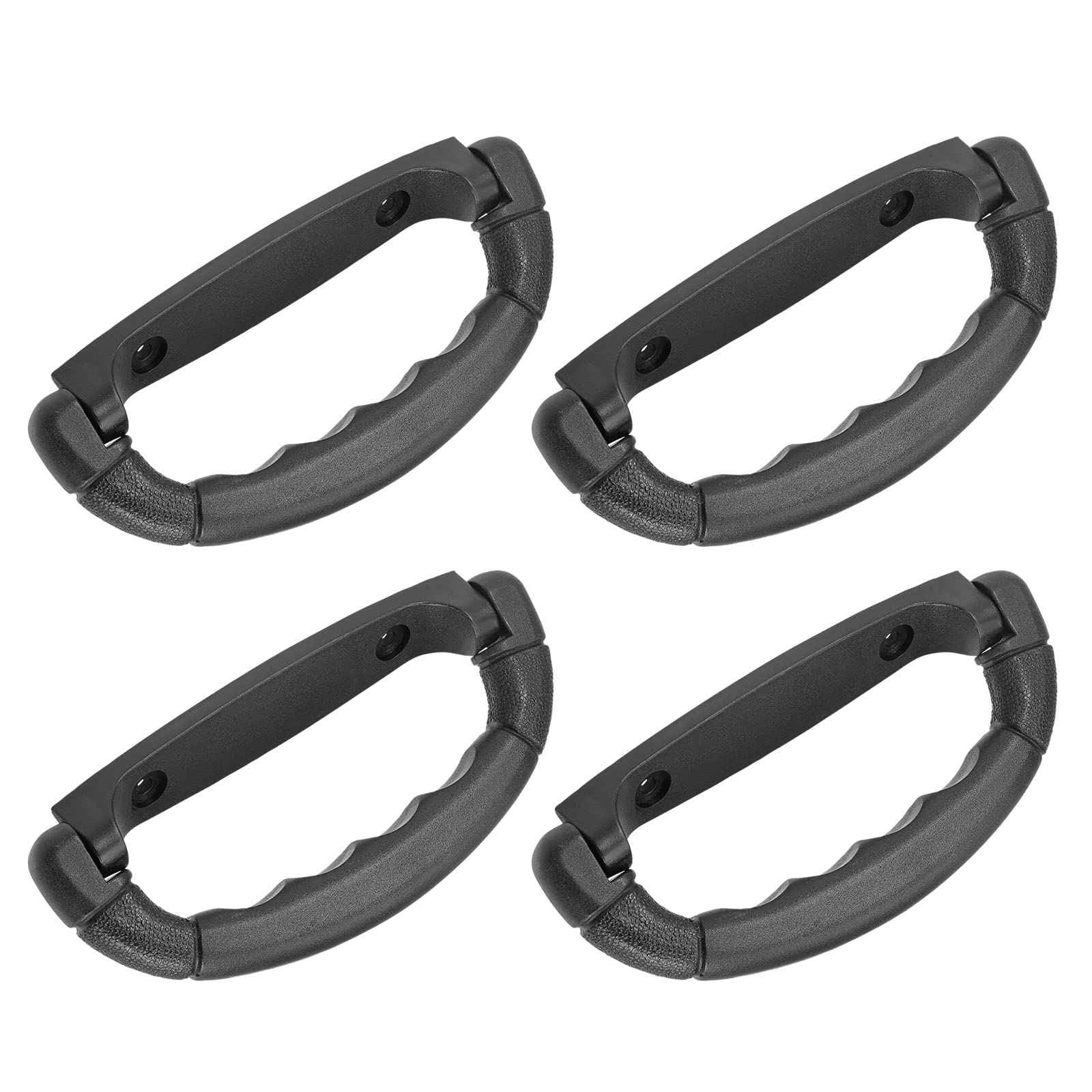 METALLIXITY Luggage Handle (160mm/6.3") 4Pcs, Plastic Pull Handle Grip Replacement - for Home Box Case Suitcase, Black