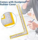 Siumir Stainless Steel L Shape Right Angle Ruler 150x300 mm Double-Sided view 4