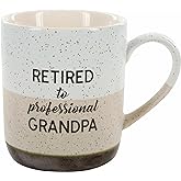Pavilion - Retired To Professional Grandpa - Large 15 Oz Stoneware Coffee Cup Mug