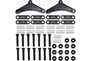 OZISENS Trailer Axle Equalizer 256L Shackle Kit for Double Eye Leaf Springs 3500 lbs to 5200lbs Axles (14 Bolts 14 Nuts 14 Nylon Bushings) Tandem Axle Trailer Shackles Equalizers Kit
