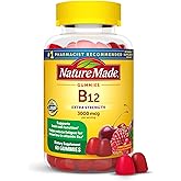 Nature Made Extra Strength Vitamin B12 Gummies 3000 mcg per serving, B12 Vitamins for Energy Metabolism Support, 60 Gummy Vitamins, 30 Day Supply