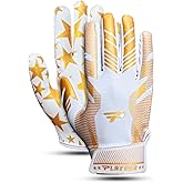 PLAYEUR Premium Football Gloves for Kids Youth & Adults-Premium Sticky Receiver with Adaptive Fit Technology-Ultra-Grip Performance
