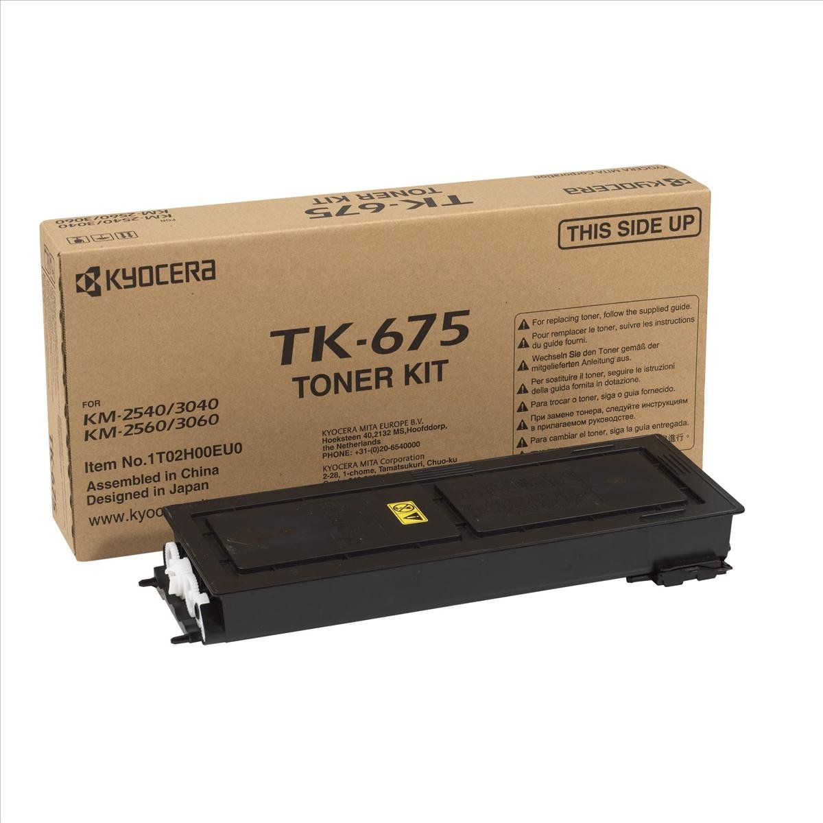 Kyocera Toner Cartridge TK-675 K - BLACK - 20.000 Pages Ultra High Capacity Genuine Premium Printer Toner - 1T02H00EU0 - 0T2H00EU - for KM-2540 / KM-3040 / KM-2560 / KM-3060