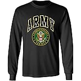 United States Army Long Sleeve T-Shirt Army Crest Patriotic Clothing