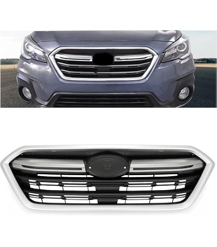 Partsflow Front Bumper Upper Grill Grille Black With Chrome Trim-614712