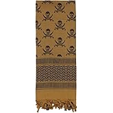 Rothco Skulls Shemagh Tactical Desert Keffiyeh Scarf, Coyote