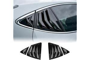 CKE for 9th Gen Camry LE SE XLE XSE Compatible with Toyota Camry 2025 2026 Accessories Sporty Car Exterior Rear Side Window Louvers Air Vent Scoop Shades Cover Trim Blinds -Glossy Black