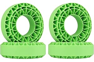HobbyPark 1.9 Tires Silicone Inserts Foam fit 118-122mm for 1/10 Scale RC Crawler Trucks Wheel Tires, Super Soft, 4pcs (Green)
