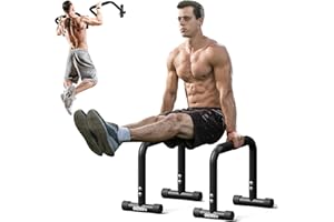 ONETWOFIT Push Up Bar, 12.6" High Parallettes Bars 2 IN 1 Wall Mounted Pull Up Bar/Push Up Stands for L-sit, Handstands, Chin Up, Full Planche & Dips, Gymnastics, Calisthenics Equipment 660LBS