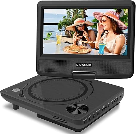 Amazon Bigasuo ポータブルdvdプレーヤー 7 5インチ 単3形乾電池式 6時間再生可能 リージョンフリー 車載 270度回転 Ac Dc 3電源対応 Cprm Usb Avに対応 3年保証 Bigasuo ポータブルdvdプレーヤー