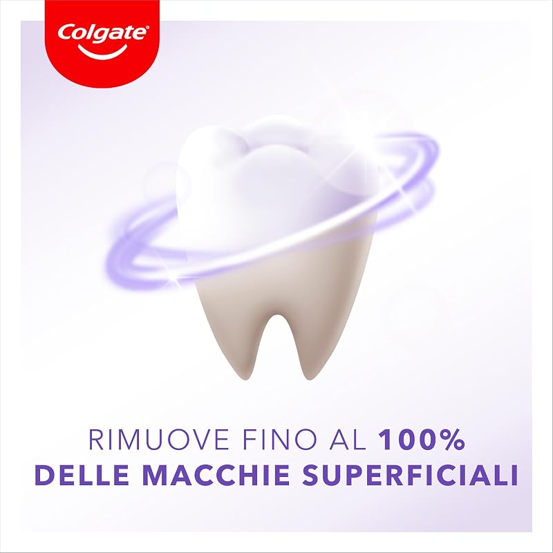 Dentifricio Sbiancante Max White Purple Reveal 4 Confezioni da 75 ml I Per Denti Bianchi I Sicuro Per Lo Smalto I Contiene Fluoro I Sbiancamento denti I Bianco naturale
