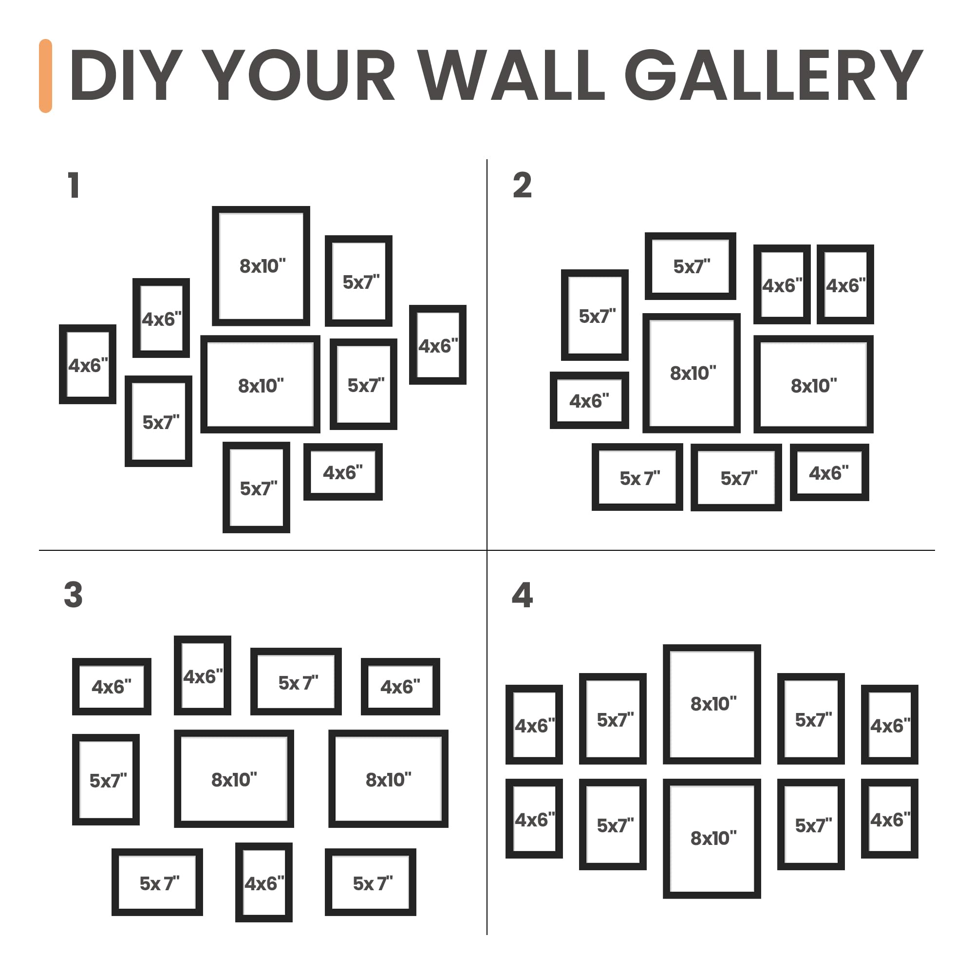 Mua upsimples 10 Pack Picture Frames Set, Gallery Wall Frame Set for ...