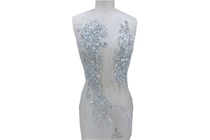 zbroh Hand sewing Elegant Crystal Clear Stone Patches and Rhinestone Crystal Wedding Dresses DIY Decorative Clothes