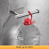 Ibergrif Chrome Toilet Roll Holder Self Adhesive Wall Mounted No Drilling view 6