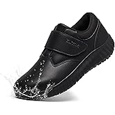 YINGCSM Men's Non Slip Work Shoes Black Slip Resistant Waterproof Sneakers Kitchen Slip On Lightweight Shoes Walk Food Service Chef Nurse Cushioning Shoes Delivery Footwear