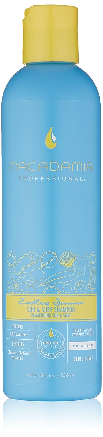Macadamia Professional Hair Care Sulfate & Paraben Free Natural Organic Cruelty-Free Vegan Hair Products Endless Summer Sun & Surf Shampoo, Coconut Cream, 8 fl. oz.