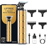 Ufree Beard Trimmer for Men, T-Blade Hair Trimmer, Zero Gap Edger Clippers | Titanium T-Blade, Mustache Hairline Sideburns Neckline, IPX6 Waterproof, 7100 RPM, USB-C Rechargeable, Home &amp; Travel Use
