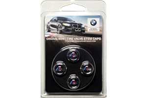 BMW Genuine Factory OEM 36110421543 Valve Stem Caps M Logo (Set of 4)