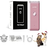 Founouly 2-in-1 Professional Dog Grooming Kit - Low Noise, Waterproof, USB Rechargeable, and Safe Ceramic Blade - Gift for Dogs and Cats (Pink)