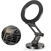 Syncwire Fits MagSafe Car Mount for Car Dash&Tesla Screen[All-Metal] Magnetic Phone Holder, [Flexible Three-axis]360° Rotation Car Mount Strong Magnets Car Phone Holder for iPhone 17 16 15 14 Pro Max