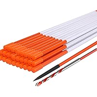 Driveway Markers 48 inch 20pcs, 5/16” Dia 4FT Snow Stakes with Reflective Tape, Highly Visible for Parking, Walkways, Snow Ma