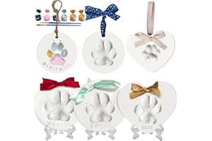 MYPAWLETS Dog or Cat Pawprints Keepsake Kit,Make 3 Clay Paw Print Ornaments,Soft & Non-Toxic Clay,Pet Paw Prints Impression Kit,Dogs Christmas Tree Ornament,Gift for Pet Lovers