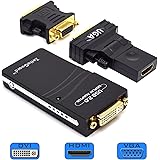 Zettaguard USB 2.0 to VGA / DVI / HDMI Multi Display Adapter / Video Graphics Adapter for Multiple Monitors up to 1920x1080 Pixels (Supports Windows 10, 8.1, 8, 7, XP)(10095)