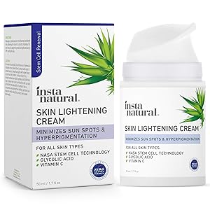 Skin Lightening Face Cream - Dark Spot Corrector & Remover - Scar Removal, Facial Sun & Age Spot Lightener, Whitening & Brightening Hyperpigmentation Treatment Fade Lotion with Vitamin C - 1.7 oz