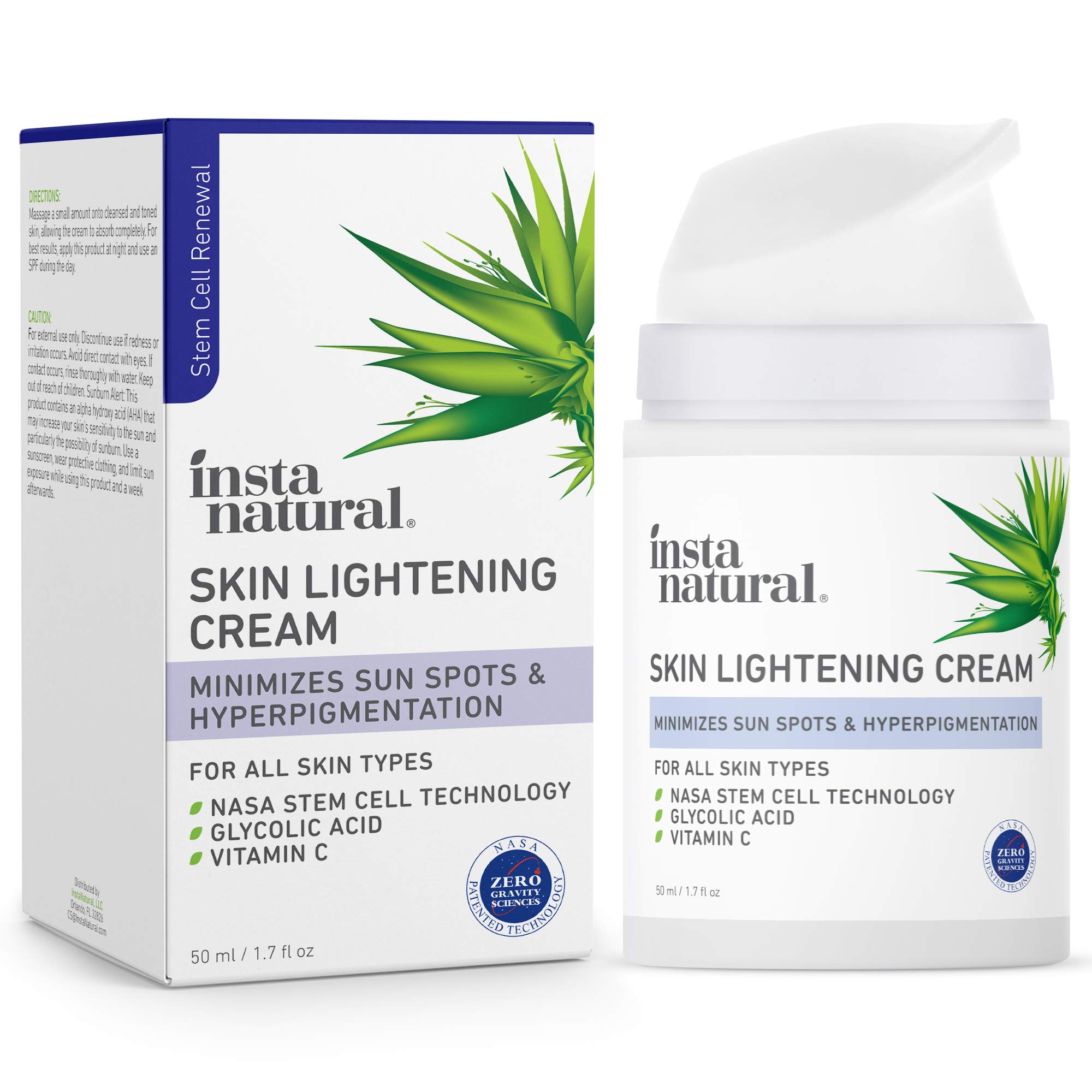 Brightening Facial Cream - Dark Spot Corrector & Remover - Scar Removal, Facial Sun & Age Spot Reducer & Brightening Hyperpigmentation Treatment Face Lotion for Women with Vitamin C - 1.7 oz