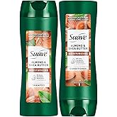 Suave Shampoo and Conditioner Set, Almond & Shea Butter - Moisturizing Shampoo & Conditioner, Dry Hair Treatment, Scented, 12.6 Oz Ea (2 Piece Set)