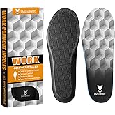 Uvaluefeet Work Boot Insoles for Men Standing All Day - Memory Foam Comfort Cushion Anti-Fatigue Inserts, Foot Pain Relief and All-Day Comfort,Work Comfort Insoles for Men Women-B [Women 8-9.5]