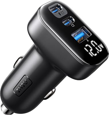 Zigarettenanzünder USB C, 90W [Dual 45W] Kfz Auto Ladegerät Adapter