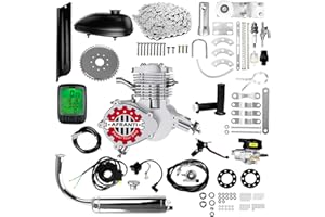 Afranti Updated 80cc Bicycle Engine Kit 2 Stroke Motorized Bike Motor Kit for 26" to 28" Bicycles Petrol Gas Powered Bicycle Motor Kit Upgrade with Digital Speedometer