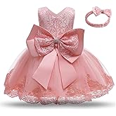 NNJXD Girls' Tulle Flower Princess Wedding Dress for Toddler and Baby Girl