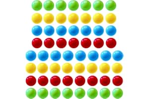 Yoeevi 60Pcs Game Replacement Marbles Balls Compatible with Hungry Hungry Hippos(4 Colors)