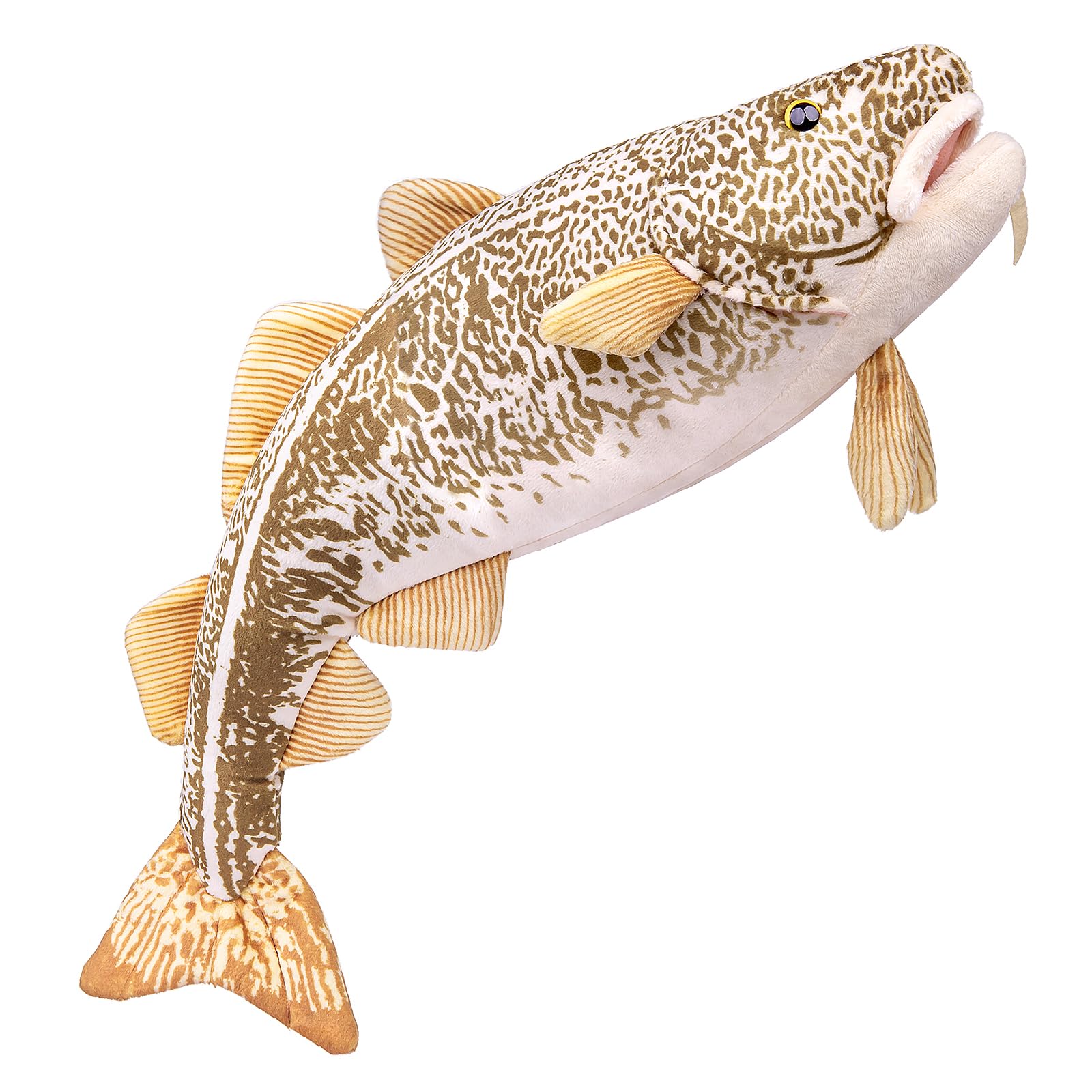 lilizzhoumax Cod Plush Toy Realistic Stuffed Animal Fish Plush Toy Pillow Cute Super Soft Lifelike Sea Creatures for Playing Home Decoration Toys Gift Cuddly for Girls, Boys, Babies 16in — image 1