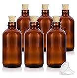 JUVITUS 8 oz Amber Boston Round Thick Plated Glass