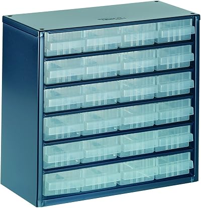 Raaco Casiers a Tiroirs C6-24 Drawer Cabinet 24 Drawers Blue Steel Wall Mount