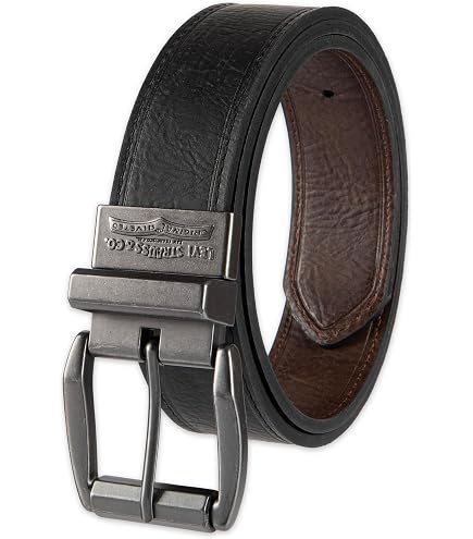 Fossil BLACK BROWN GENUINE LEATHER 1 3/4\