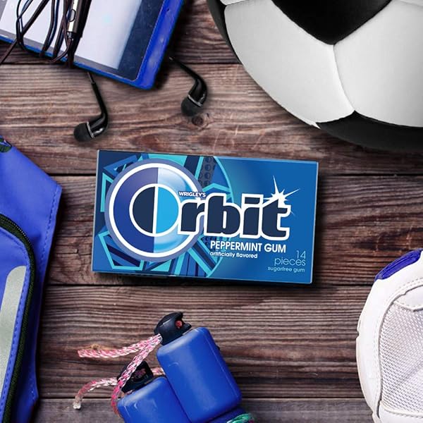 ORBIT GUM PEPPERMINT SUGAR FREE CHEWING GUM, SINGLE PACK, 14 PIECE