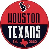 Rico Industries NFL Football Houston Texans Round Classic Design Shape Cut Pennant - Home and Living Room Décor - Soft Felt EZ to Hang