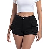 Y imoso Women’s High Waisted Cargo Shorts Casual Summer Denim Stretchy Jeans Chino Shorts Y2K