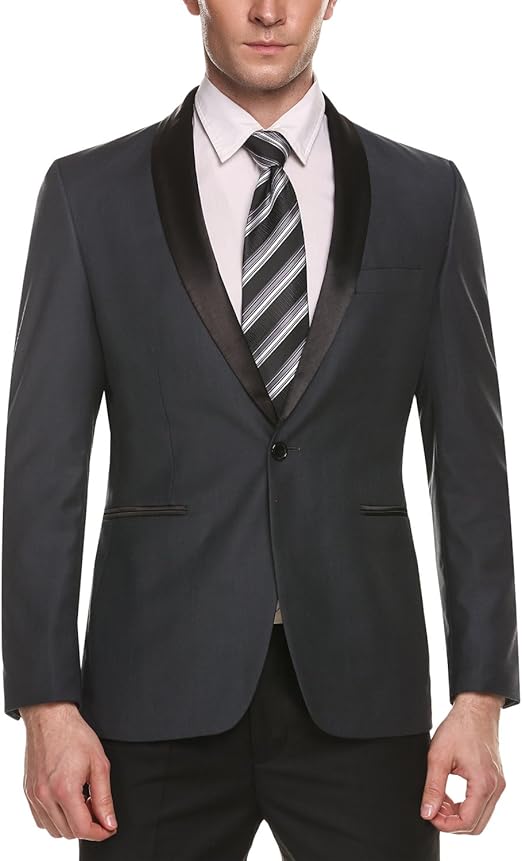 COOFANDY Mens Suits Jacket Slim Fit Stylish Casual Blazer OneButton