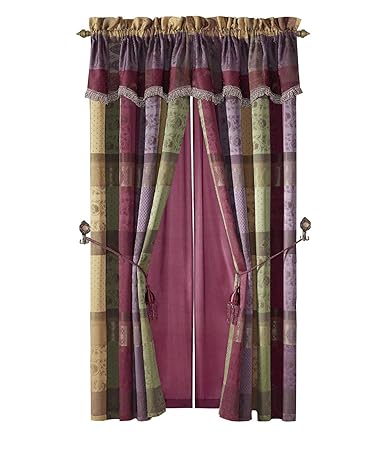 Buy Chezmoi Collection Gitano Jacquard Patchwork 4 Piece Window