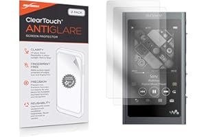 BoxWave Screen Protector Compatible with Sony NW-A55 - ClearTouch Anti-Glare (2-Pack), Anti-Fingerprint Matte Film Skin for Sony NW-A55