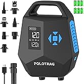 Polotrag Paddle Board Pump, Rechargeable SUP Pump Electric, 20PSI Portable Paddleboard Pump with Inflation & Deflation, Auto-Off, Air Pump
