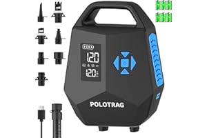 POLOTRAG Paddle Board Pump, Rechargeable SUP Pump Electric, 20PSI Portable Paddleboard Pump with Inflation & Deflation, Auto-Off for Inflatables, Kayak, Towable Tube and Air Mattress
