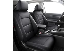 HKZ Fit CRV Car Seat Covers Full Set for Honda CR-V 2015 2016 CRV Sport;EX;EX-L;LX;Touring;Special Edition AWD/2WD - Leather (Black)